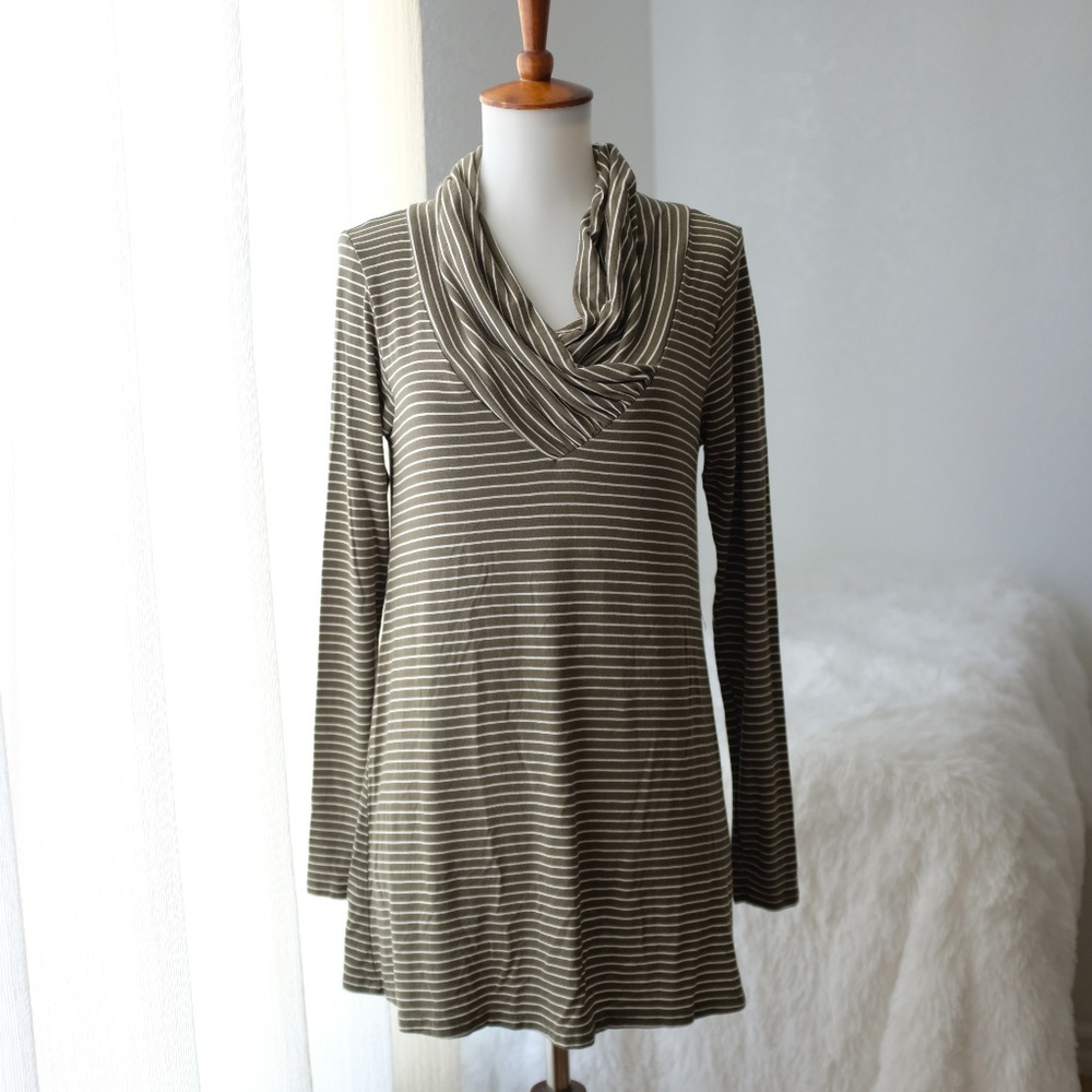Olive Stripes Top